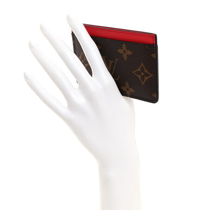 Louis Vuitton Monogram Card Holder Red 2 of 7