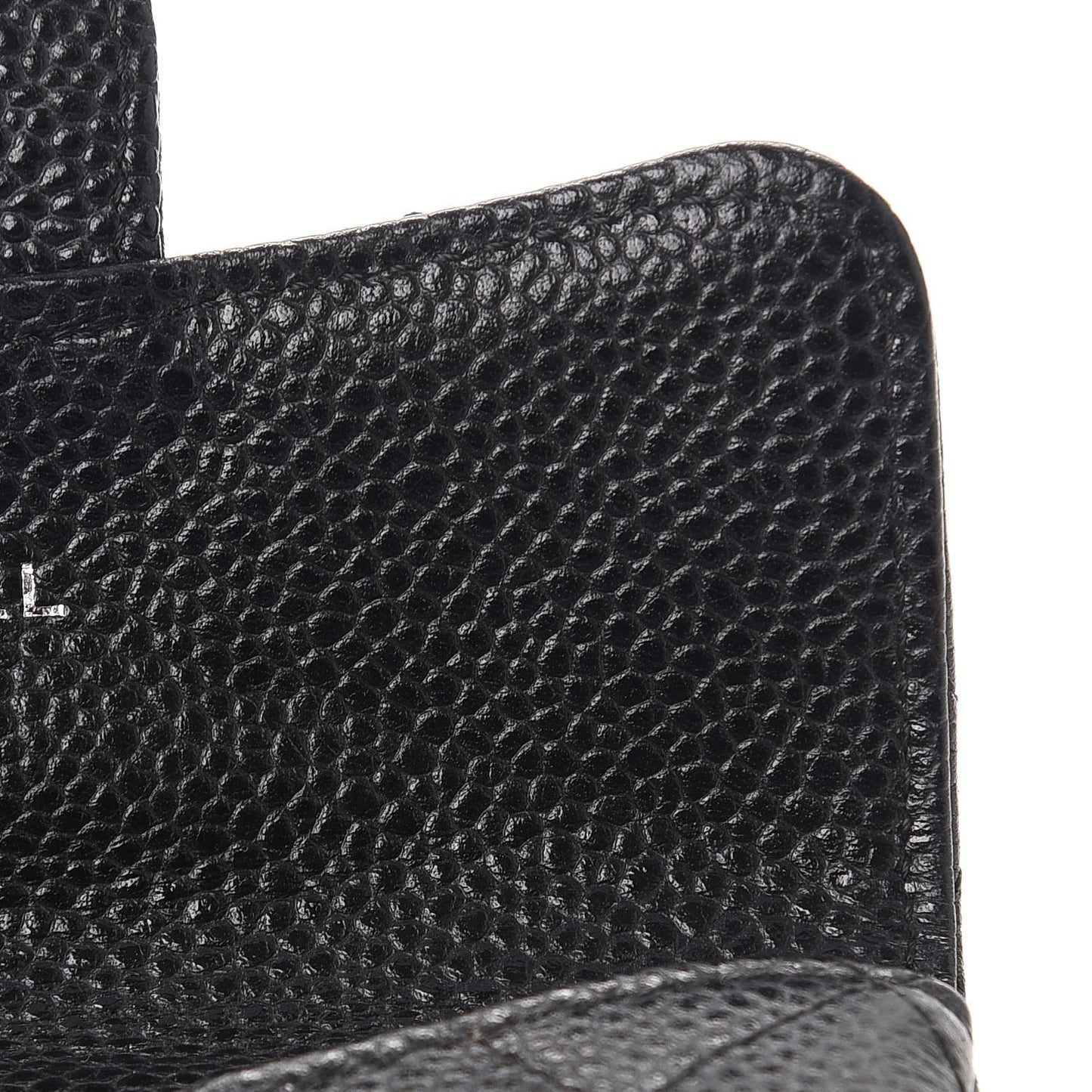 Caviar Quilted Coin Purse Black