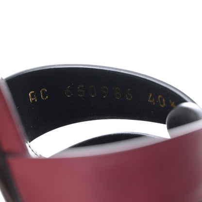 Saint Laurent Calfskin Tribute 85 Slide Sandals 40.5 Rouge Legion 7 of 9