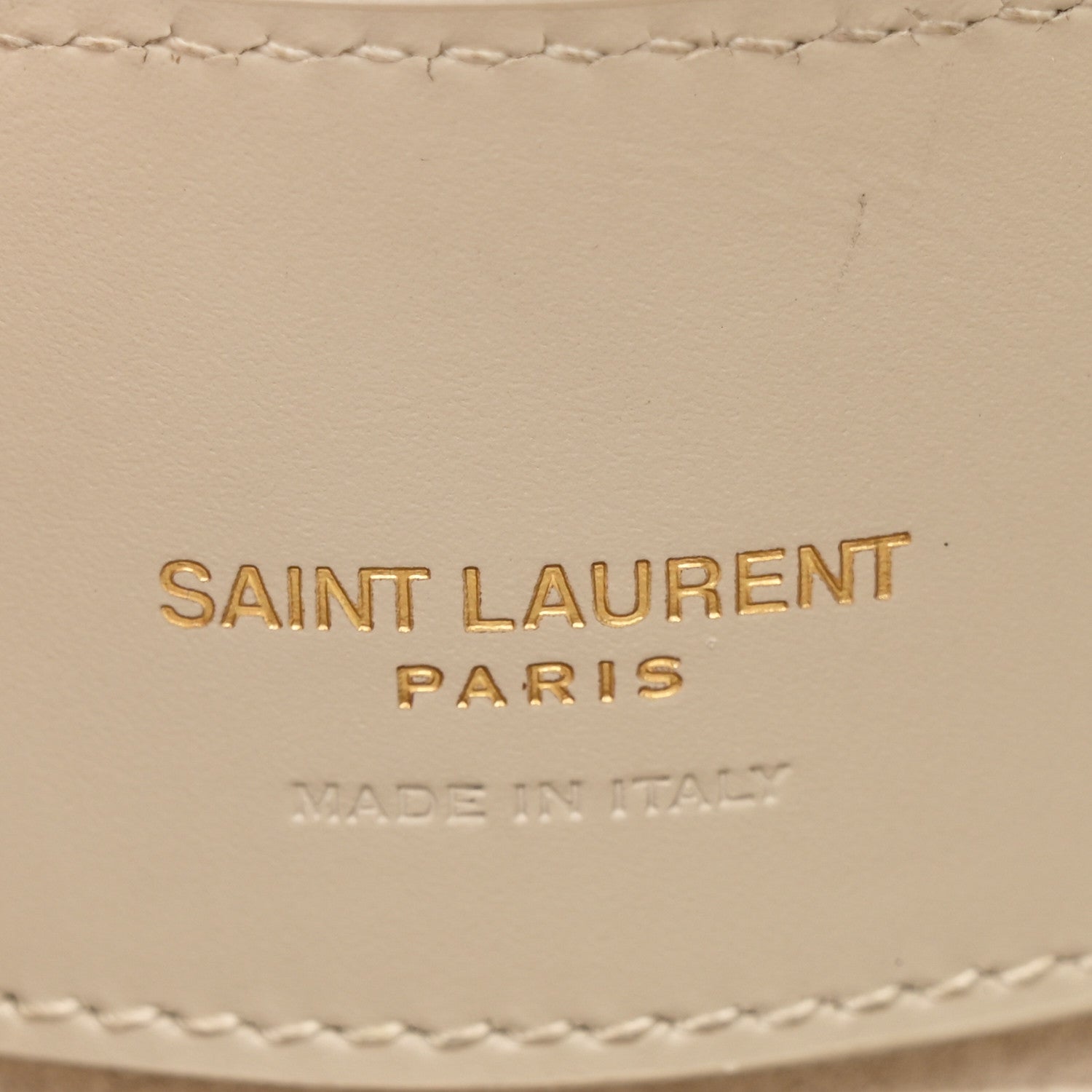 Saint Laurent Shiny Calfskin Le 37 Mini Bucket Bag Blanc Vintage 6 of 10