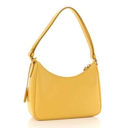 Prada Saffiano Lux Re-Edition Mini Shoulder Bag Soleil 3 of 11