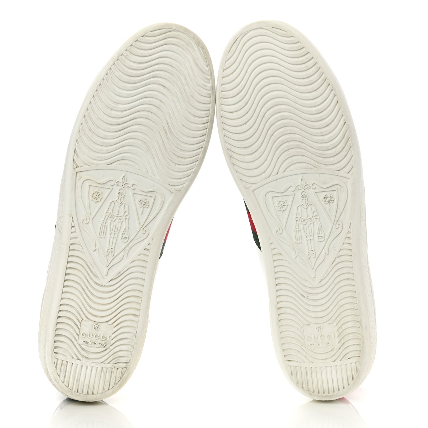 Calfskin Ayers Bee Embroidered Womens Ace Sneakers 38.5 White Green