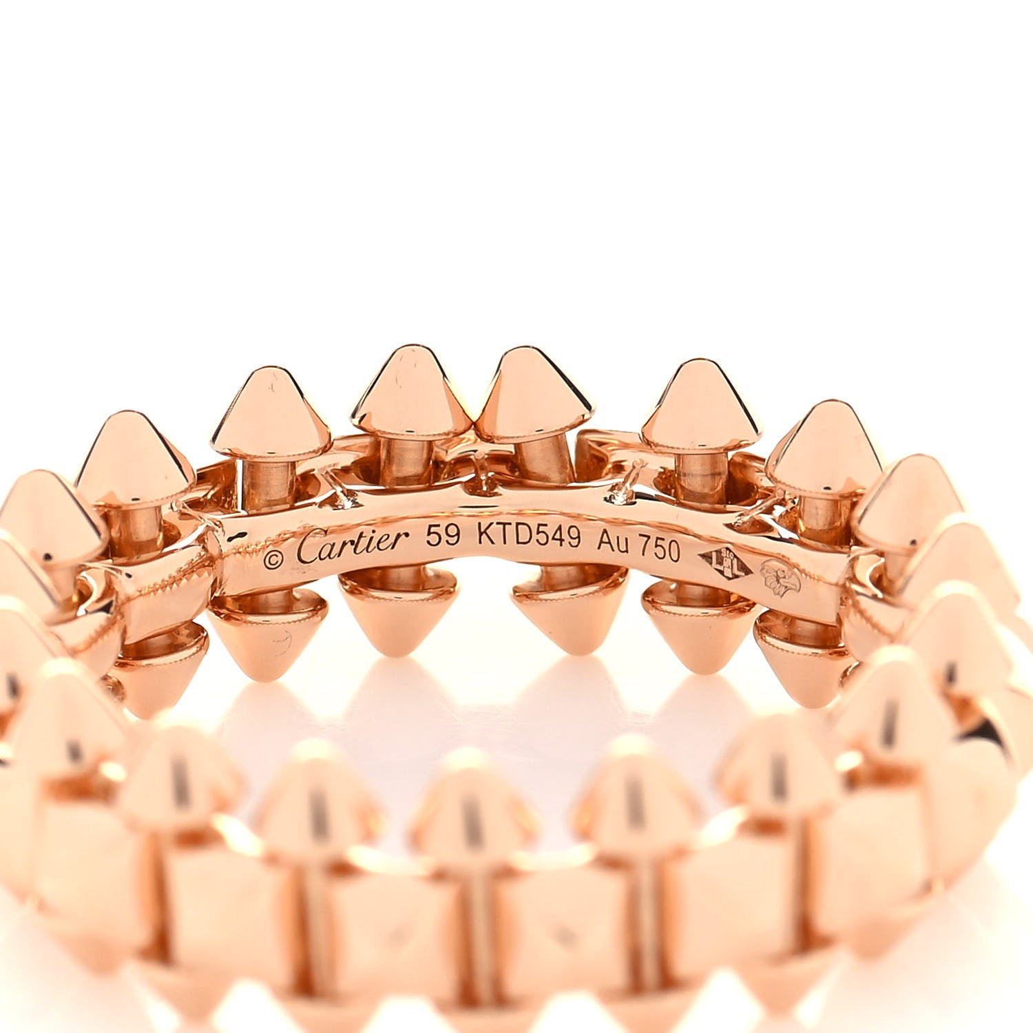 Cartier 18K Pink Gold MM Clash De Cartier Ring 59 8.75 4 of 6