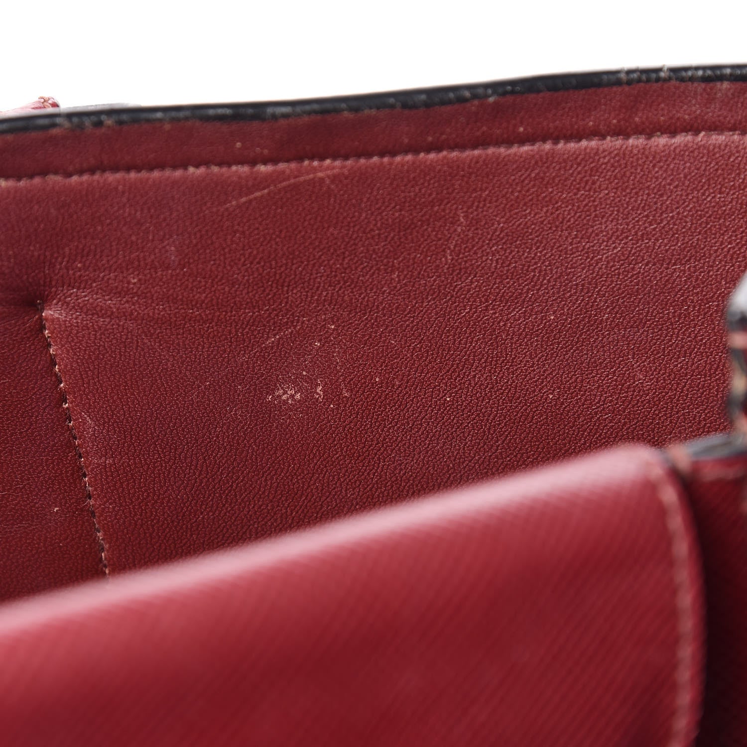 Prada Saffiano Cuir Large Double Bag Cherry 11 of 14