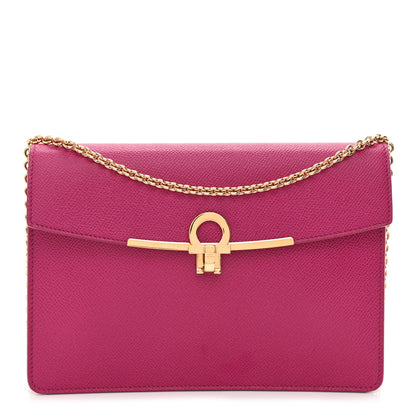 Salvatore Ferragamo Hammered Calfskin Gancini Mini Bag Pink 1 of 11