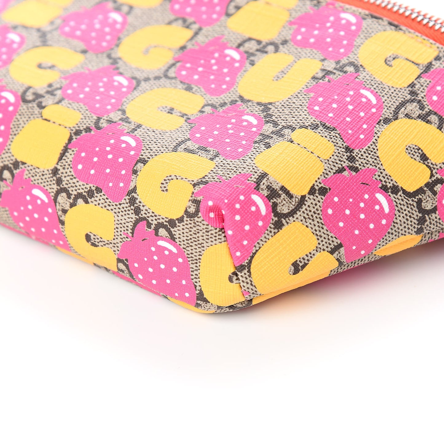 GG Supreme Monogram Childrens Strawberry Print Belt Bag Multicolor