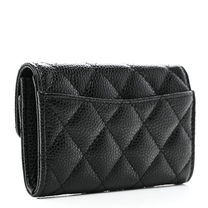Chanel Caviar Quilted Flap Card Holder Black 3 of 9