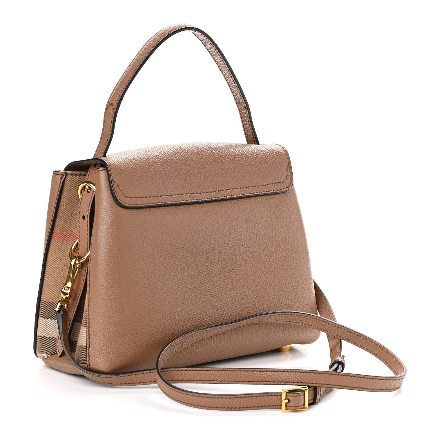 Burberry Derby Calfskin House Check Small Camberley Dark Sand 3 of 9