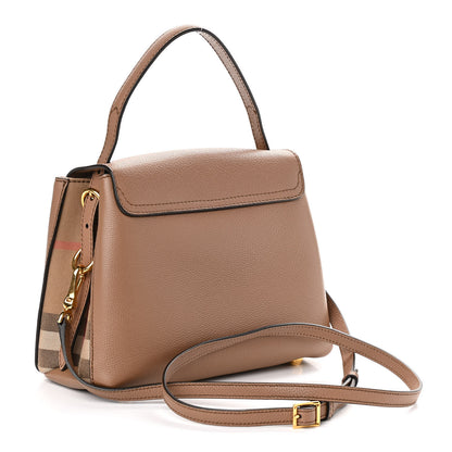 Burberry Derby Calfskin House Check Small Camberley Dark Sand 3 of 9