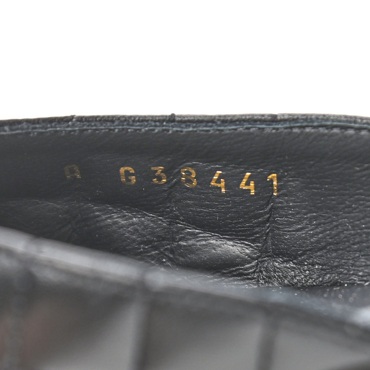 Patent Lambskin Quilted Cap Toe Ballerina Flats 41.5 Black