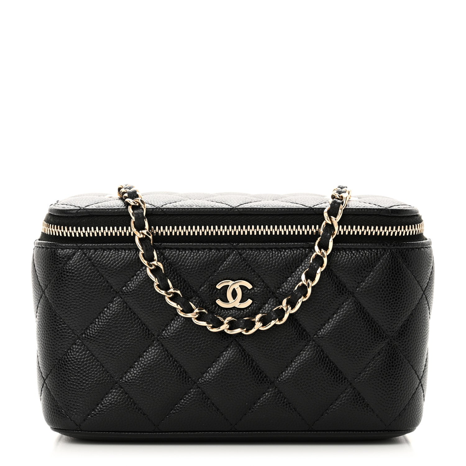 Chanel Caviar Quilted Small Vanity Case With Chain Black 1 of 11