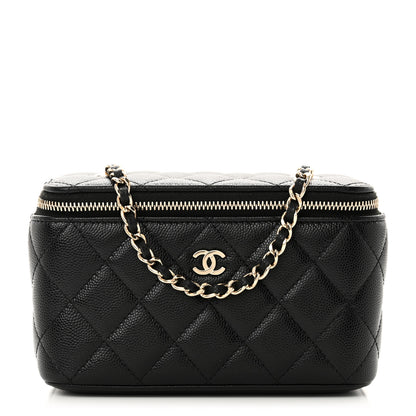 Chanel Caviar Quilted Small Vanity Case With Chain Black 1 of 11