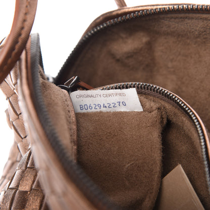 Bottega Veneta Metallic Grosgrain Intrecciato Nodini Crossbody Messenger Copper 9 of 10