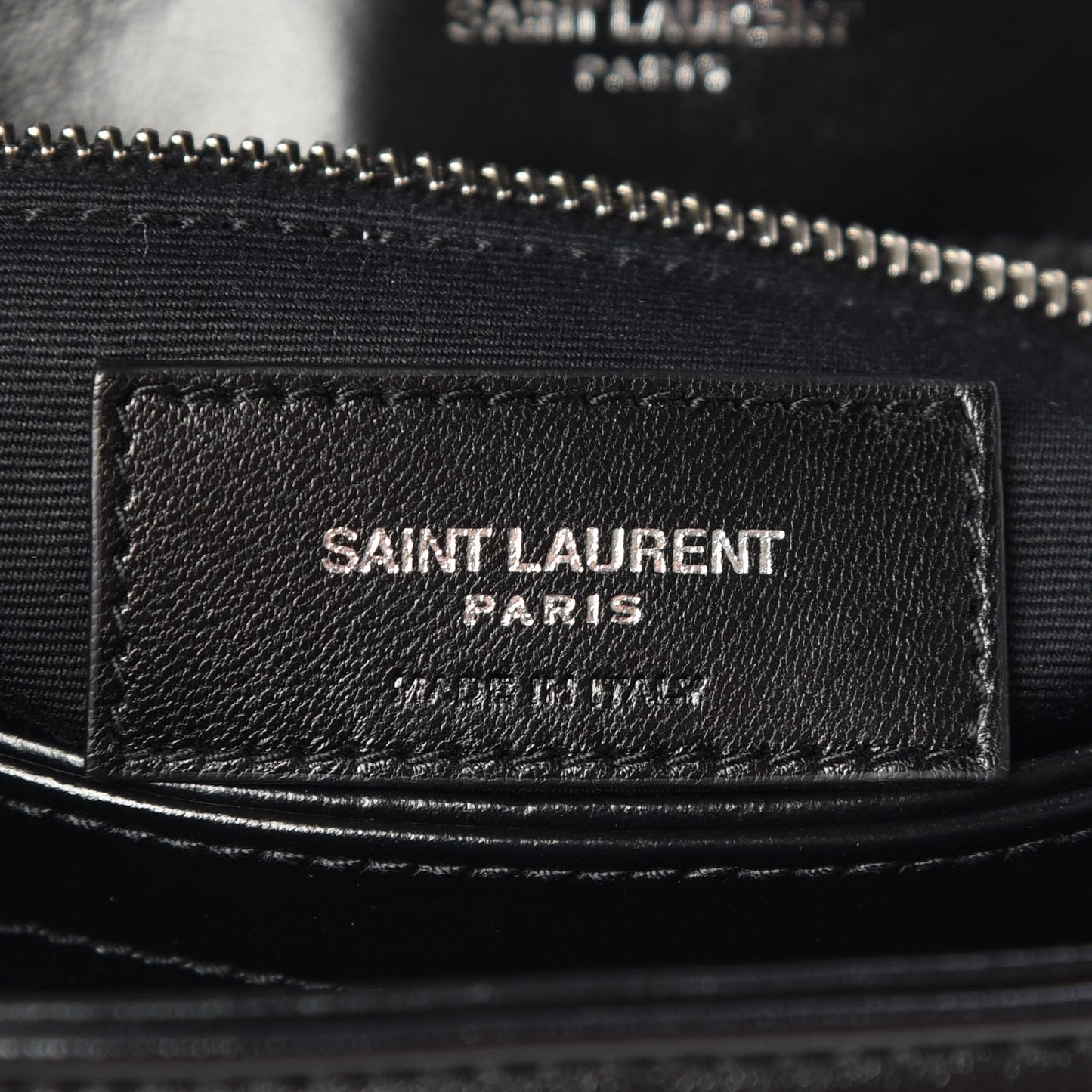 Calfskin Y Quilted Monogram Toy Loulou Crossbody Bag Black