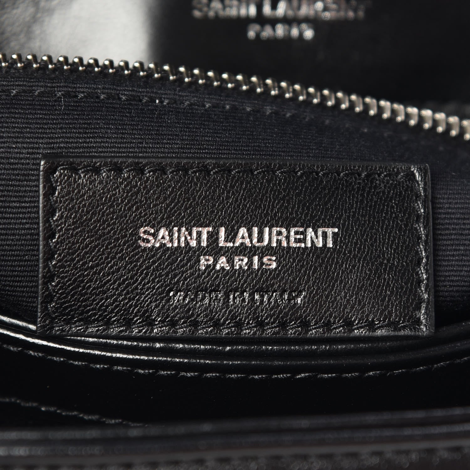 Saint Laurent Calfskin Y Quilted Monogram Toy Loulou Crossbody Bag Black 9 of 12