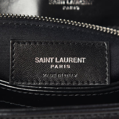 Saint Laurent Calfskin Y Quilted Monogram Toy Loulou Crossbody Bag Black 9 of 12