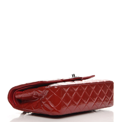 Chanel Patent Calfskin Quilted Medium Double Flap Dark Red 5 of 8