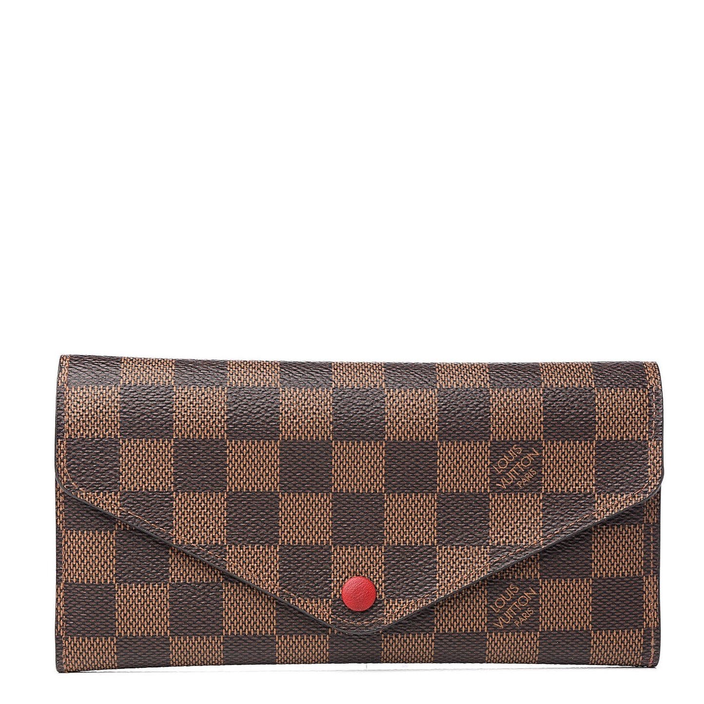 Damier Ebene Josephine Wallet Red