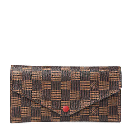Louis Vuitton Damier Ebene Josephine Wallet Red 1 of 7