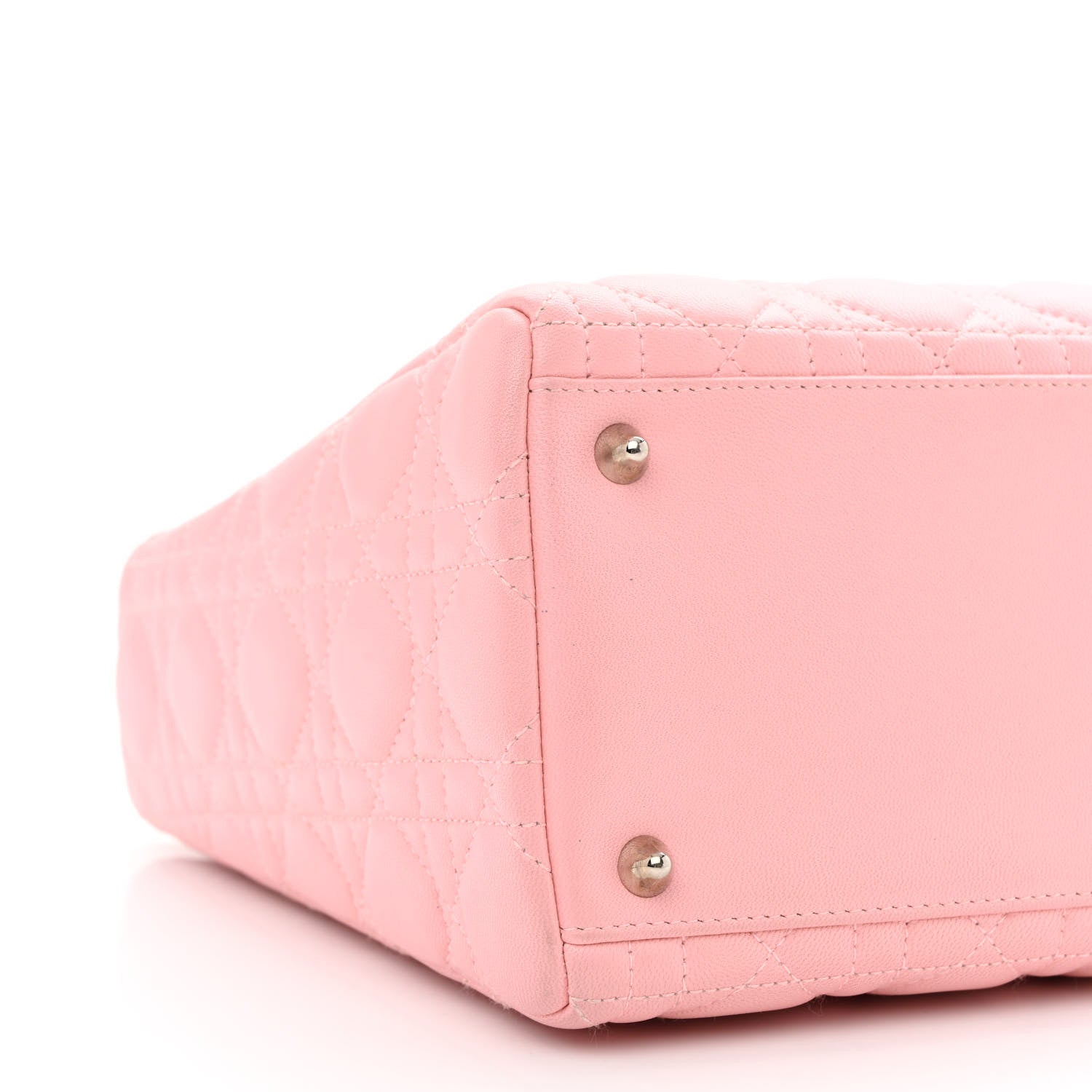 Christian Dior Lambskin Cannage Medium Lady Dior Rose Clair 9 of 14