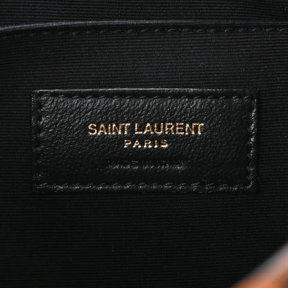 Saint Laurent Calfskin Leopard Print Monogram Lou Camera Bag Black 5 of 8