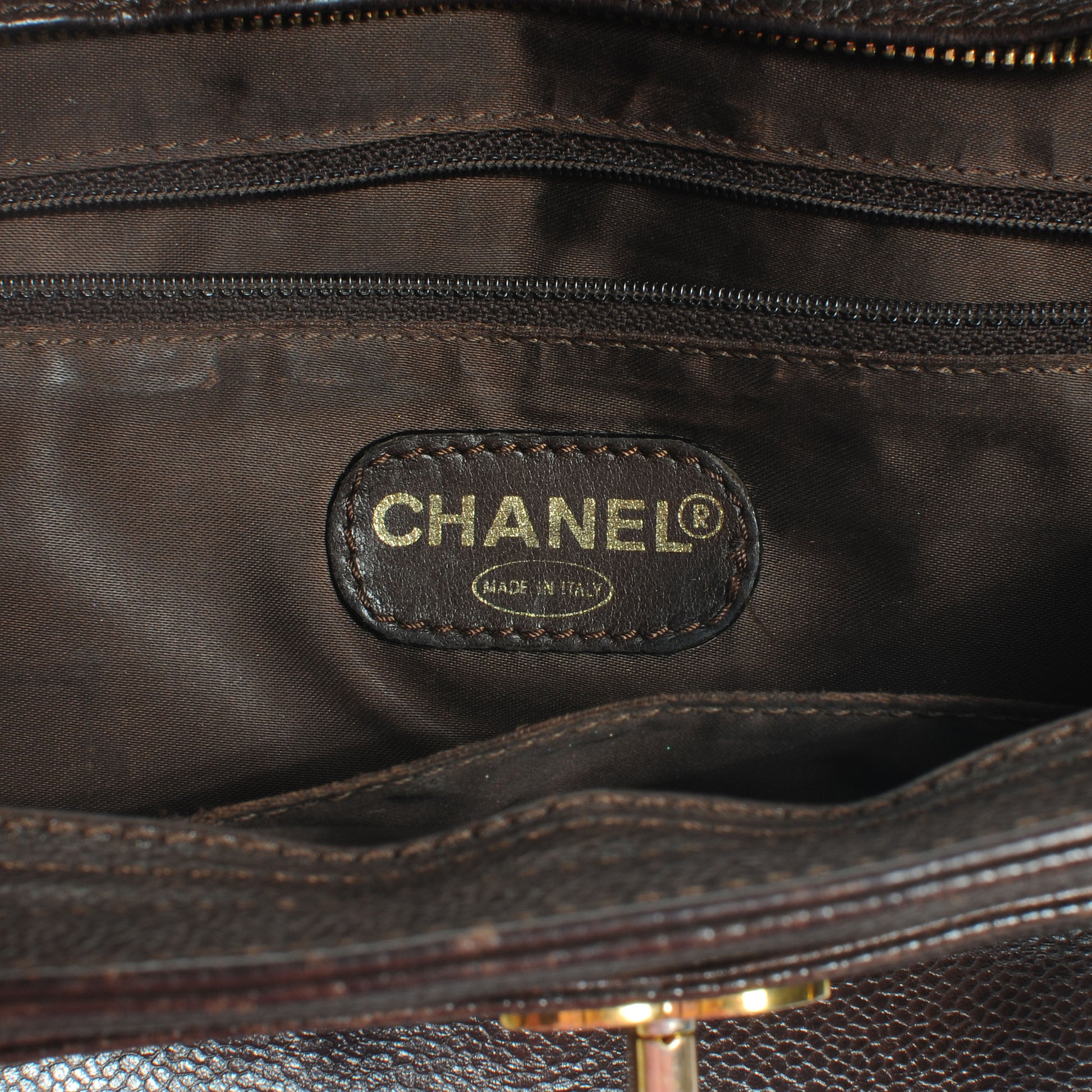 Chanel Caviar Shopper Tote Brown 6 of 7