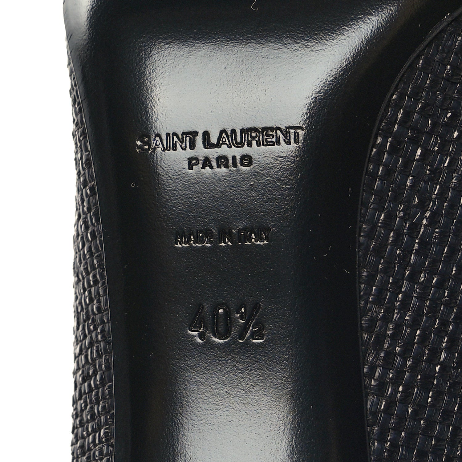 Saint Laurent Raffia Anja 105 Pumps 40.5 Black 7 of 10