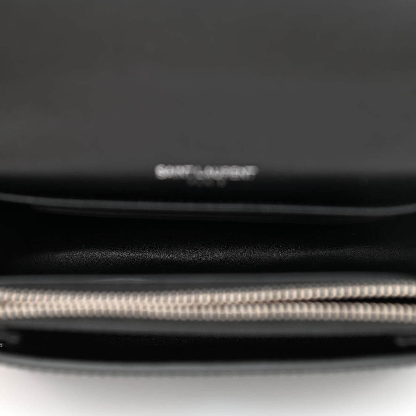Calfskin Crocodile Embossed Monogram Sunset Chain Wallet Black