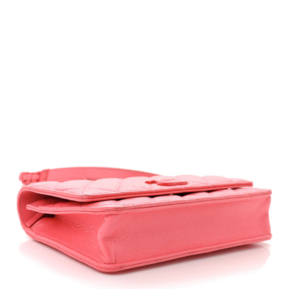 Chanel Caviar Quilted My Everything Wallet On Chain WOC Dark Coral 4 of 12