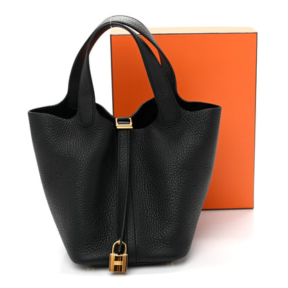 Hermes Taurillon Clemence Picotin Lock 18 PM Black 11 of 11