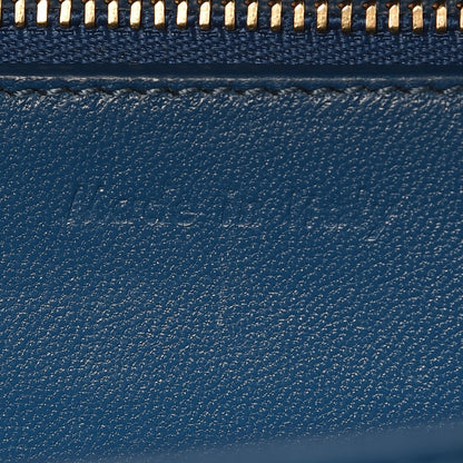 Celine Goatskin Medium Classic Box Flap Bag Sea 6 of 9