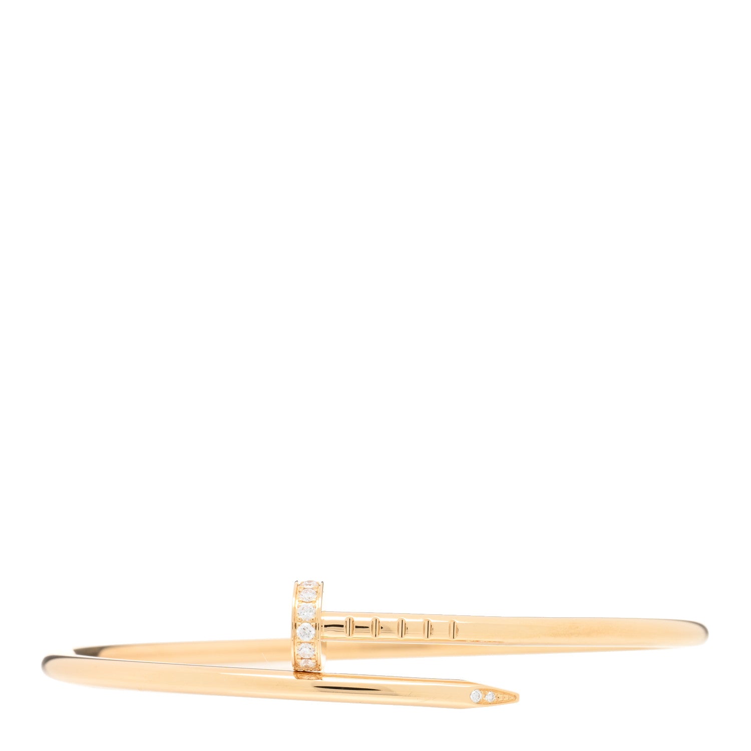 Cartier 18K Yellow Gold Diamond Small Juste Un Clou Bracelet 15 1 of 4