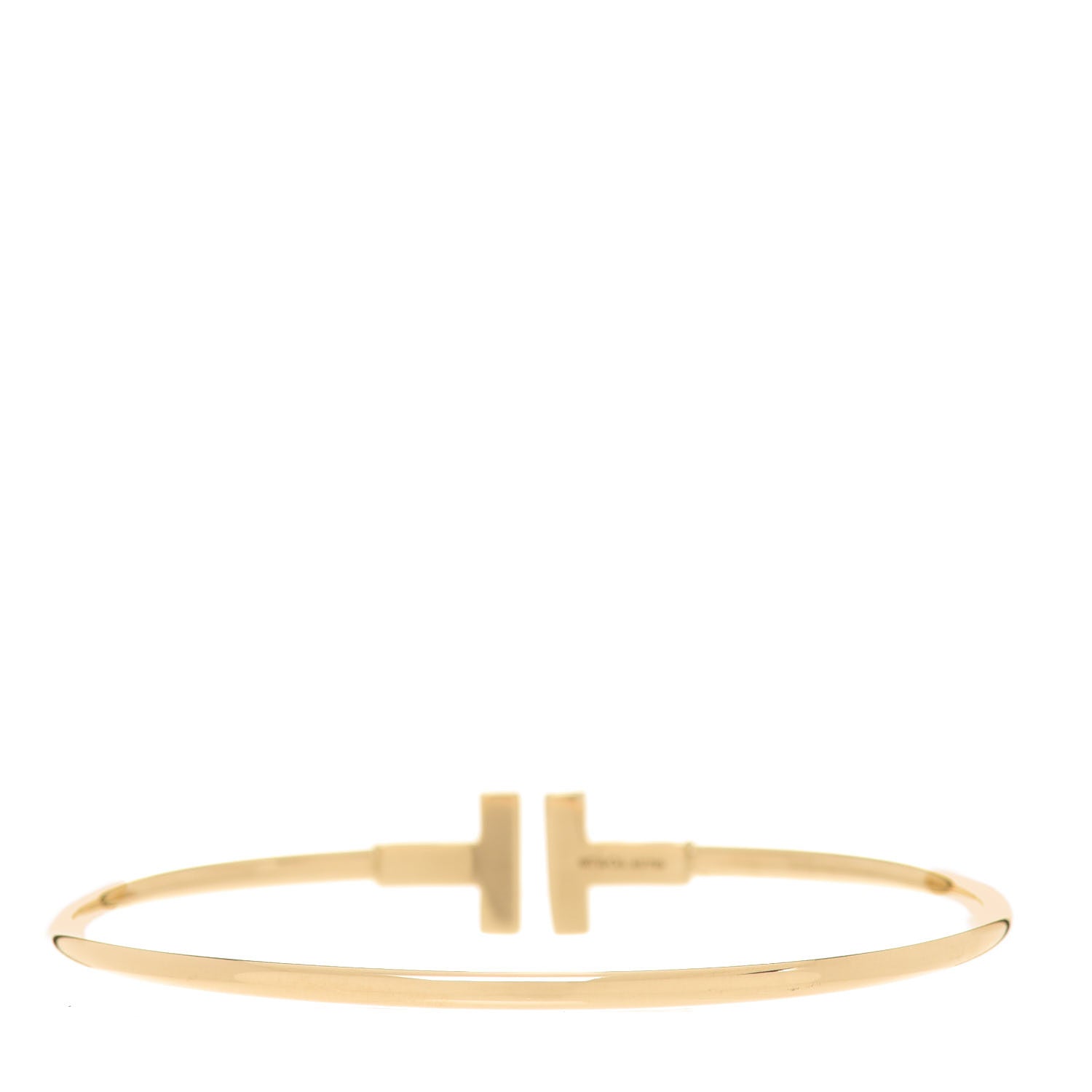 Tiffany 18K Yellow Gold T Wire Bracelet 3 of 4