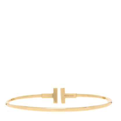 Tiffany 18K Yellow Gold T Wire Bracelet 3 of 4
