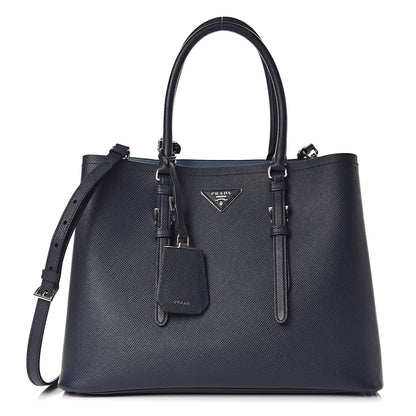 Prada Saffiano Cuir Medium Double Handle Tote Baltico Astrale 1 of 14