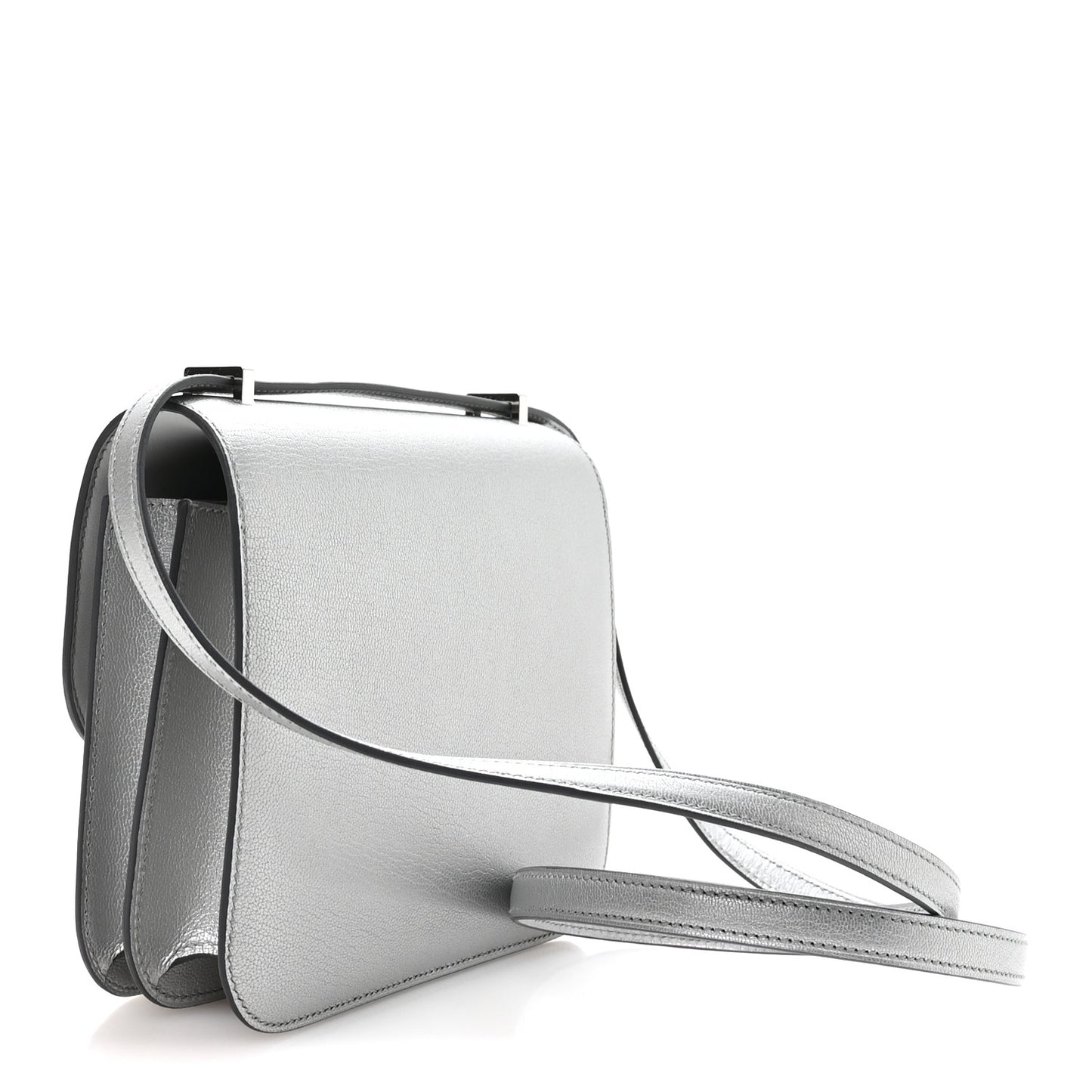 Metallic Chevre Chamkilight Constance 18 Argent