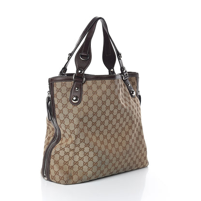 Gucci Monogram Large Icon Bit Tote Dark Brown 2 of 8