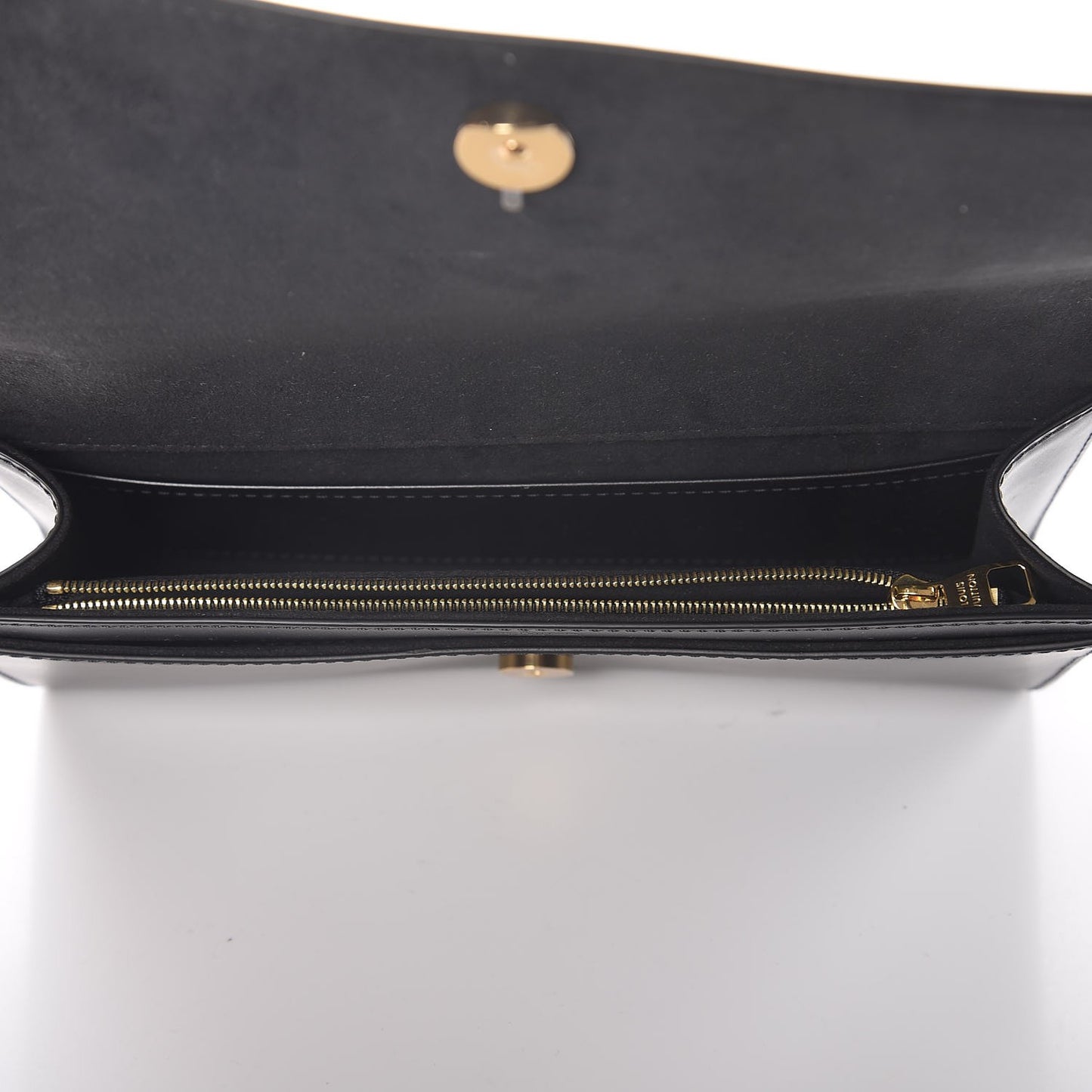 Calfskin Swarovski Louise EW Clutch Black