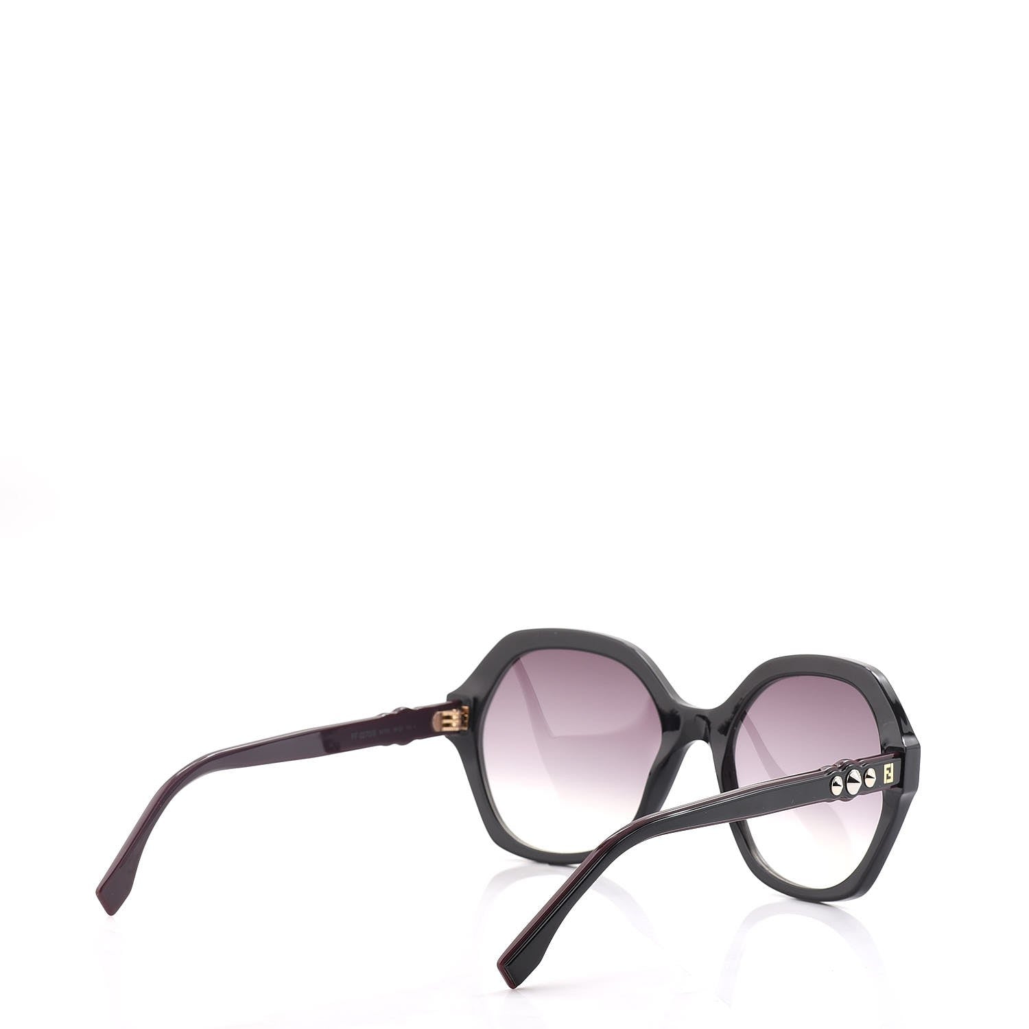 Fendi Studded Hexagon Fun Fair Sunglasses FF 0270/S Black Purple 4 of 9