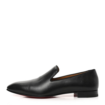 Christian Louboutin Mens Calfskin Brosse Dandelion Flat Loafers 36.5 Black 1 of 7