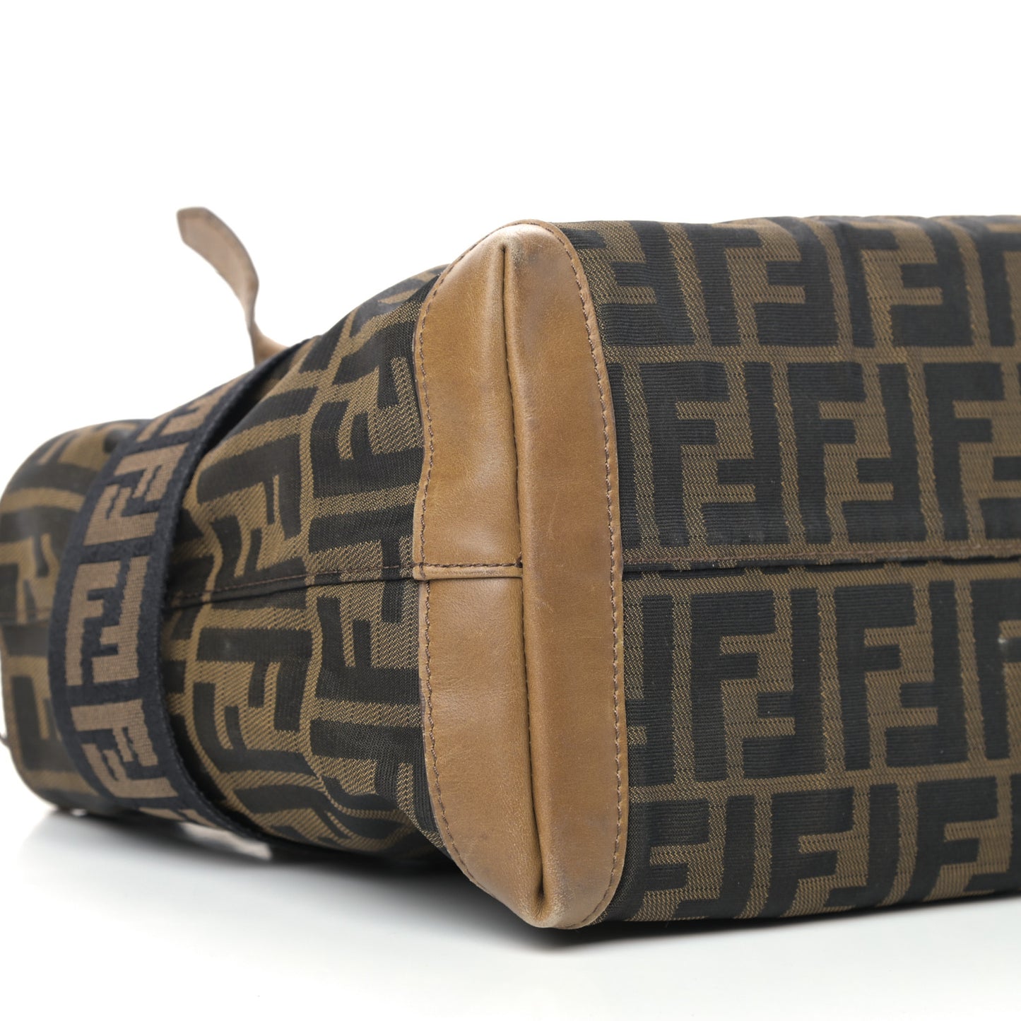 Zucca FF Top Handle Shoulder Bag Tobacco