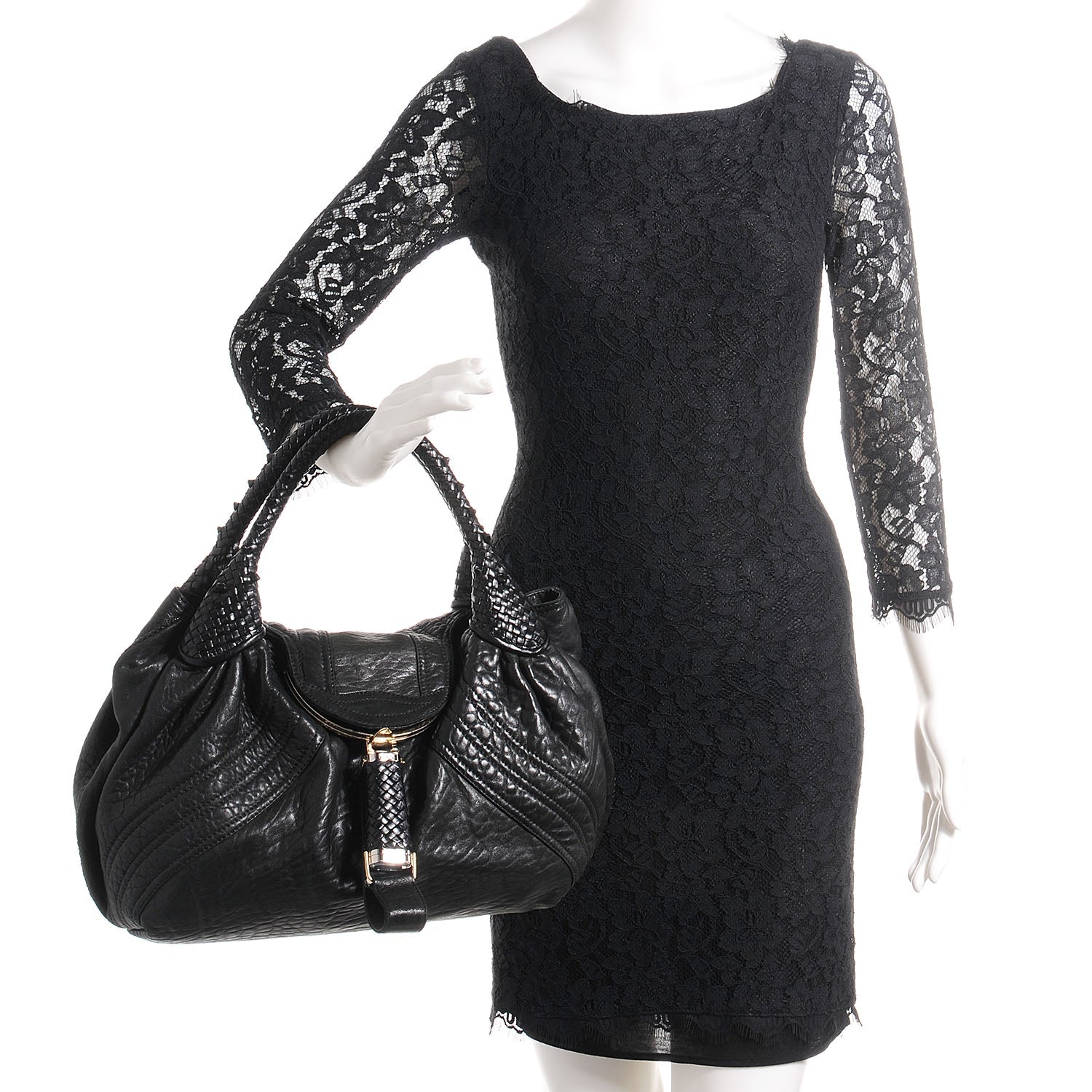 Fendi Nappa Nuvolata Spy Black 2 of 10