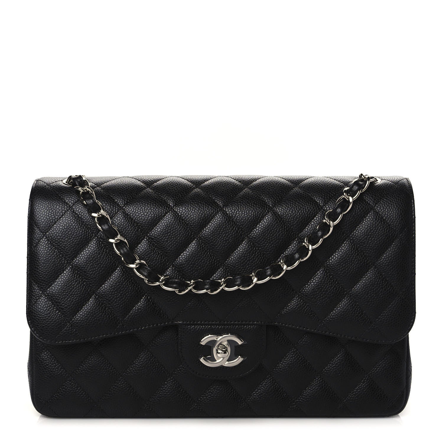 Chanel Caviar Quilted Jumbo Double Flap Black 1 of 10