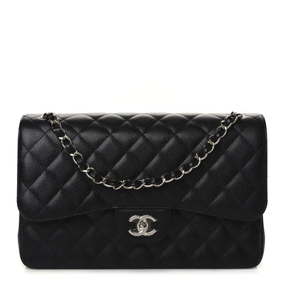Chanel Caviar Quilted Jumbo Double Flap Black 1 of 10