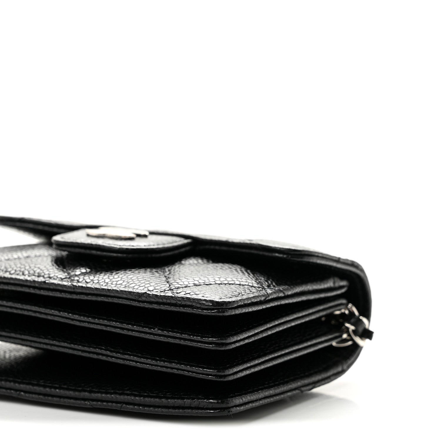 Chanel Caviar Quilted Flap Card Holder On Chain Black 11 of 11