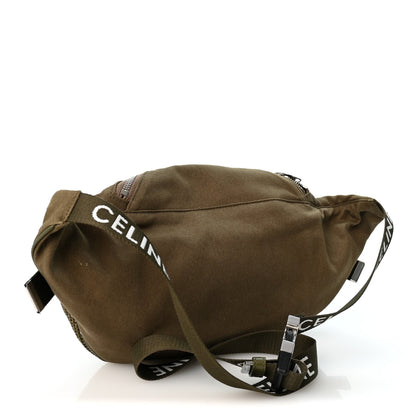Celine Cotton Gabardine Logo Print Trekking Belt Bag Khaki 3 of 8