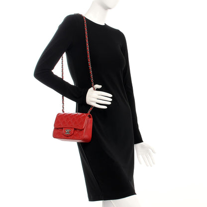 Chanel Lambskin Quilted Mini Square Flap Red 2 of 13