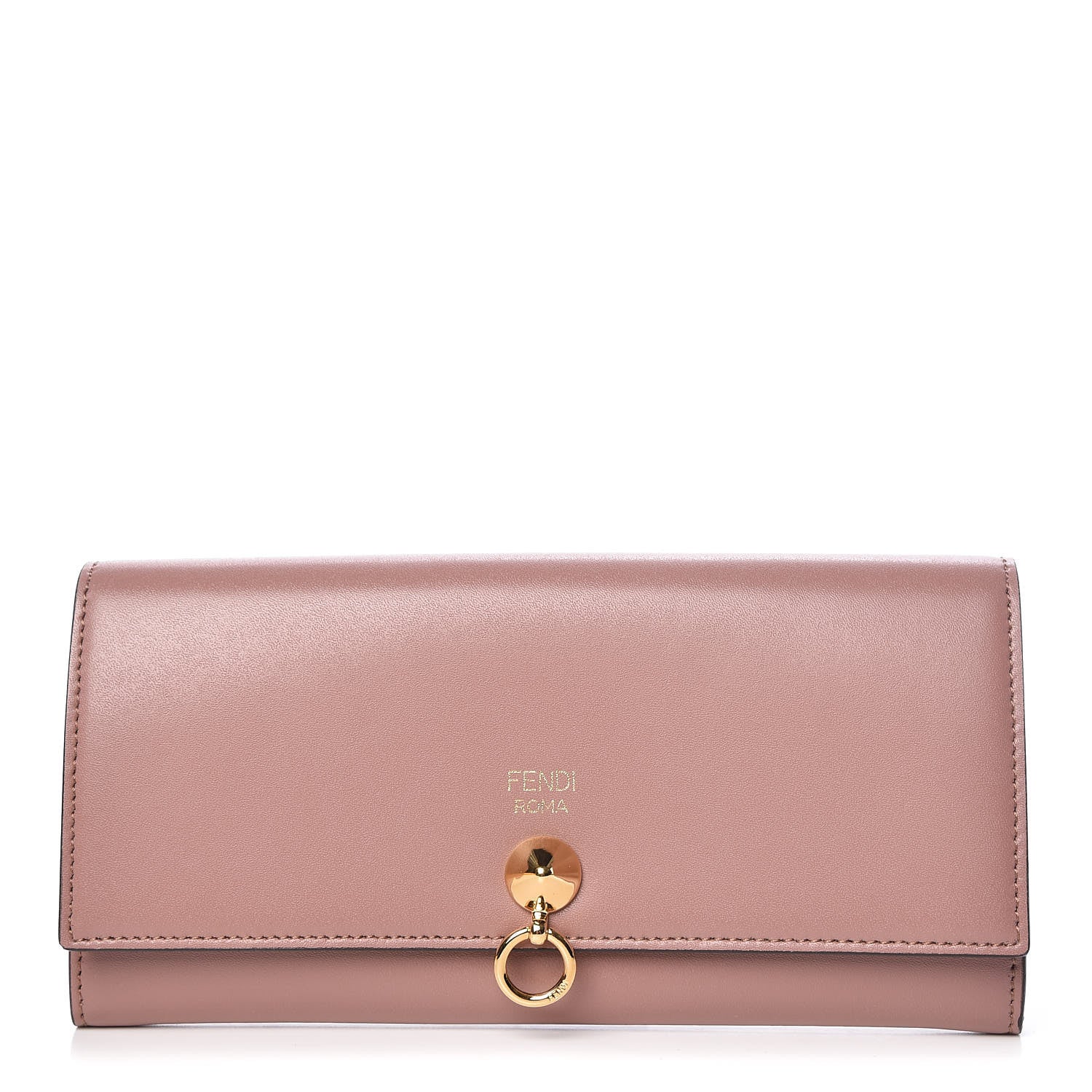 Fendi Vitello Liberty Vitello Century Bi-Color By The Way Continental Wallet English Rose Tortora 1 of 8