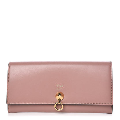 Fendi Vitello Liberty Vitello Century Bi-Color By The Way Continental Wallet English Rose Tortora 1 of 8