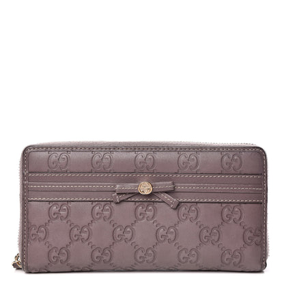 Gucci Guccissima Princy Zip Around Wallet Purple 1 of 12